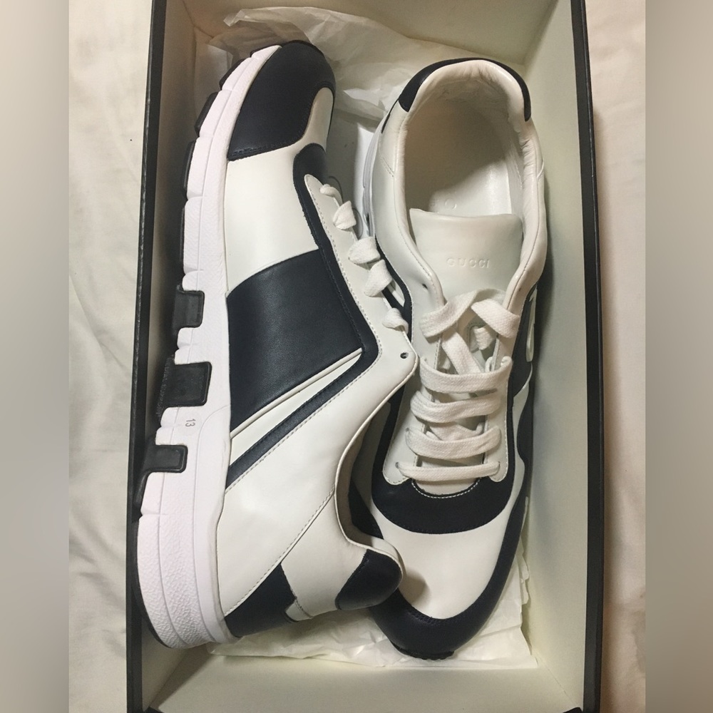 Gucci Sneakers Size 13 Navy Blue - Picture 14 of 16